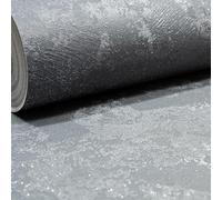 SOPHIE LAURENCE Charcoal Glitter Wallpaper Thick Textured Slightly Imperfect Paste The Wall Vinyl