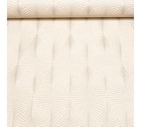 SOPHIE LAURENCE Cream & Beige Stripe Wallpaper - Textured Metallic Shimmer Heavyweight Roll | Feature Wall Wallpaper for Living Room, Bedroom or Hallway