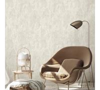 Sophie Laurence Cream Concrete Industrial Effect Wallpaper Silver Metallic Shimmer Textured Vinyl Free Match
