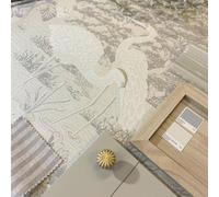 Sophie Laurence Cream Cranes Wallpaper Metallic Gold White Trees Floral Leaf Birds Feature Wall