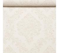 SOPHIE LAURENCE Cream Damask Pattern Wallpaper Textured Vinyl Paste The Wall