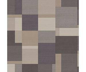 SOPHIE LAURENCE Cubico Squares Rectangles Vinyl Non Woven Geometric Charcoal Grey Wallpaper for Living Room