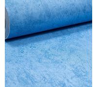 Sophie Laurence Distressed Plain Marble Effect Blue Metallic Sheen Wallpaper