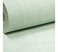 Sophie Laurence Eco Plain Mottled Effect Light Sage Green Paste The Paper Free Match Smooth Finish Wallpaper
