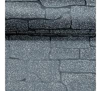 SOPHIE LAURENCE Glitter 3D Brick Wallpaper Black Silver Grey Textured Paste The Wall Thick Wallpaper for TV Walls/Sofa Background Bedroom Kitchen Bathroom Wall Decor