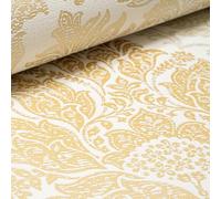 SOPHIE LAURENCE Gold White Wallpaper Damask Textured Vinyl Thick Metallic Feature Wall Bedroom