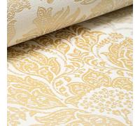 Sophie Laurence Gold White Wallpaper Damask Textured Vinyl Thick Metallic Feature Wall Bedroom