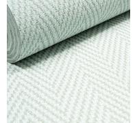SOPHIE LAURENCE Green Geometric Textured Herringbone Chevron Wallpaper Woven Textile Effect Free Match Paste The Wall Non-Woven Vinyl 10m x 0.53m Full Roll Hall Way Feature Bedroom Vinyl