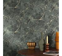 SOPHIE LAURENCE Green Gold Marble Wallpaper for Living Room Metallic Textured Effect Feature Wall Lounge Bedroom