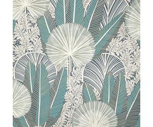 SOPHIE LAURENCE Green Leaf Gold Metallic Shimmer Textured Vinyl Wallpaper Slightly Imperfect Paste The Wall Washable Lightfast, Strippable for Living Room, Bedroom - 0.53m x 10.05m (Full Roll)
