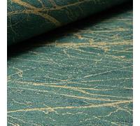 SOPHIE LAURENCE Green Marble Wallpaper Emerald Metallic Gold Shimmer Thick Vinyl Feature Wall