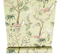 Sophie Laurence Green Pink Blossom & Birds Wallpaper Paste The Wall Feature Wall