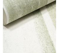 Sophie Laurence Green White Stripe Wallpaper Textured Thick Retro Vinyl Feature Wall