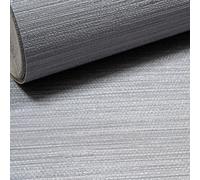 Sophie Laurence Grey Blue Mix Wallpaper Textured Shimmer Thick Linen Effect Vinyl