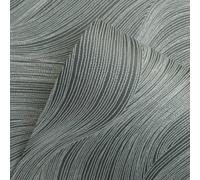 Sophie Laurence Grey Slate Wavy Line Wallpaper Stripe Textured Blown Vinyl Silver Glitter Shimmer Feature