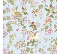 SOPHIE LAURENCE Kids Fairies Blue Wallpaper Unicorns Dragons Floral Girls Boys Nursery Bedroom