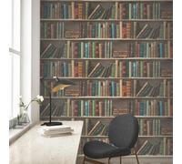 Sophie Laurence Library Books Antique Wallpaper 3D Realistic Effect Retro Classic Book Shelves