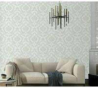 SOPHIE LAURENCE Modern Glitter Baroque Floral Damask Heavyweight Vinyl Wallpaper Gold