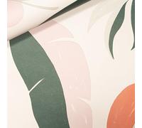 SOPHIE LAURENCE Multicoloured Leaf Wallpaper - Smooth Flat Finish, Washable, Strippable, Paste-The-Paper for Feature Walls (Full Roll)