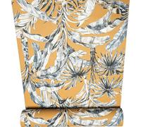 SOPHIE LAURENCE Mustard Yellow Floral Wallpaper - Grey & White Tropical Banana Leaf Design, Textured Vinyl Feature Wall Roll (53 cm × 10.05 m)