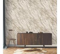 Sophie Laurence Natural Realistic Marble Effect Wallpaper Gold Shimmer Smooth Finish Feature Wall