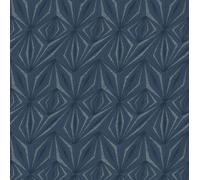 SOPHIE LAURENCE Navy Blue Prism Geometric Pattern Glitter Motif Metallic Textured Wallpaper - Make Wall Looks Brighter and Add Details to a Room