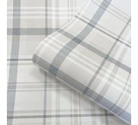 Sophie Laurence Navy Check Wallpaper Tartan Country Style Feature Wall Lounge Bedroom Hallway
