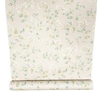 Sophie Laurence Neutral Green Leaf Wallpaper Floral Linen Pattern Smooth Finish Feature Wall