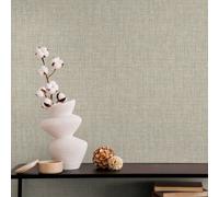 Sophie Laurence Neutral Tones Glasscloth Linen Fabric Effect Textured Thick Vinyl Wallpaper