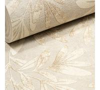 Sophie Laurence Neutral Willow Trail Floral Metallic Gold Leaf Shimmer Textured Wallpaper