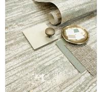 Sophie Laurence Oakah Sage Green Wallpaper Metallic Gold Shimmer Smooth Finish Feature Wall
