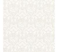 SOPHIE LAURENCE Off-White Floral Wallpaper - Grey & Pink Smooth Vinyl, Paste-The-Wall Roll for Feature Walls in Bedroom & Lounge (53 cm × 10.05 m)