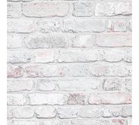 SOPHIE LAURENCE Pastel Brick Wallpaper Thick Realistic Rustic 3D Stone Wall Effect - Chimney Breast Feature Wall Wallpaper Bedroom Hallway Feature