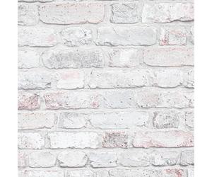 SOPHIE LAURENCE Pastel Brick Wallpaper Thick Realistic Rustic 3D Stone Wall Effect - Chimney Breast Feature Wall Wallpaper Bedroom Hallway Feature
