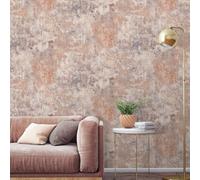 Sophie Laurence Pink Blush Textured Wallpaper Plaster Concrete Effect Paste The Wall Feature
