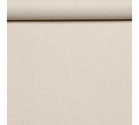 SOPHIE LAURENCE Plain Beige Cream Linen Effect Vinyl Textured Wallpaper | Paste The Wall, Washable Strippable for Living Room, Bedroom Slightly Imperfect 0.53m x 10.05m (Full Roll)