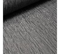 SOPHIE LAURENCE Plain Black Glitter Wallpaper Silver Shimmer Textured Slightly Imperfect Thick Bedroom Bathroom Lounge Hallway 10m x 0.53m Full Roll