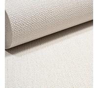 SOPHIE LAURENCE Plain Cream Beige Wallpaper Linen Effect Textured Paste The Wall Free Match