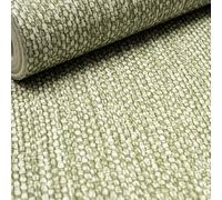 SOPHIE LAURENCE Plain Green Linen-Effect Wallpaper - Smooth Vinyl Roll for Lounge, Study & Dining Feature Wall (53 cm × 10.05 m)