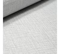 SOPHIE LAURENCE Plain Grey Linen Effect Wallpaper Textured Metallic Shimmer Thick Blown Vinyl Full Roll 10m x 0.53m Bedroom, Hallway, Living Room Blown Vinyl