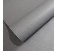 SOPHIE LAURENCE Plain Grey Textured Wallpaper Hessian Fabric Effect Living Room, Hallway, Bedroom, Study, Office Full Roll 10m x 0.53m