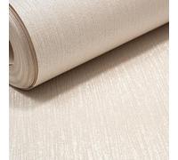 SOPHIE LAURENCE Plain Ivory Textured Wallpaper Shimmer Thick Vinyl Slightly Imperfect Ideal Over Walls Thick Full Roll 10m