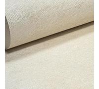 SOPHIE LAURENCE Plain Offwhite Gold Glitter Textured Vinyl Wallpaper | Paste The Wall Washable Strippable for Living Room, Bedroom, Office, Straight Match Slightly Imperfect (Full Roll)