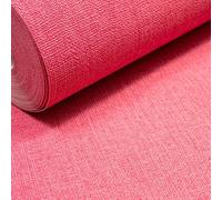Sophie Laurence Plain Pink Wallpaper Linen Effect Textured Free Match Thick Paste The Wall