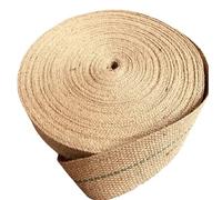 SOPHIE LAURENCE Premium Hessian Jute Upholstery Green Stripe Rolls - Versatile Burlap Webbing for Crafts & Home Décor - 5 M Roll