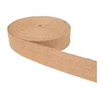 SOPHIE LAURENCE Premium Hessian Jute Upholstery Plain Beige Stripe Rolls - Versatile Burlap Webbing for Crafts & Home Décor - 5 M Roll