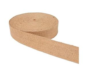 SOPHIE LAURENCE Premium Hessian Jute Upholstery Plain Beige Stripe Rolls - Versatile Burlap Webbing for Crafts & Home Décor - 3 M Roll