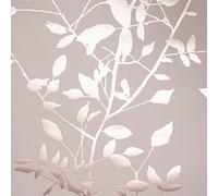 Sophie Laurence Purple Grey Floral Wallpaper Rose Metallic Shimmer Effect Feature Wall Lounge