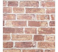 SOPHIE LAURENCE Red Brick 3D Realistic Effect Wallpaper - Smooth Finish, Thick Paper, Washable and Peelable, Perfect for Feature Wall, 0.52m x 10.05m Roll