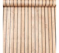 Sophie Laurence Rustic Natural Woodgrain Wood Panel Slat Effect Wallpaper Wooden Panel Oak Light